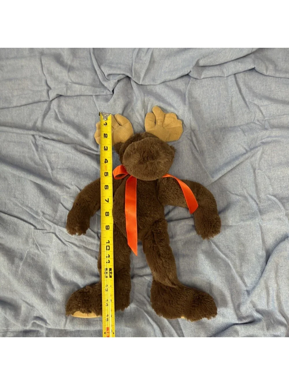 Boyd Bear 2013 Moose With Orange Bowtie Corduroy Horns Beanbag Weighted Soft